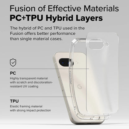Custodia per Google Pixel 9a, Ringke, Fusion, Trasparente Opaca