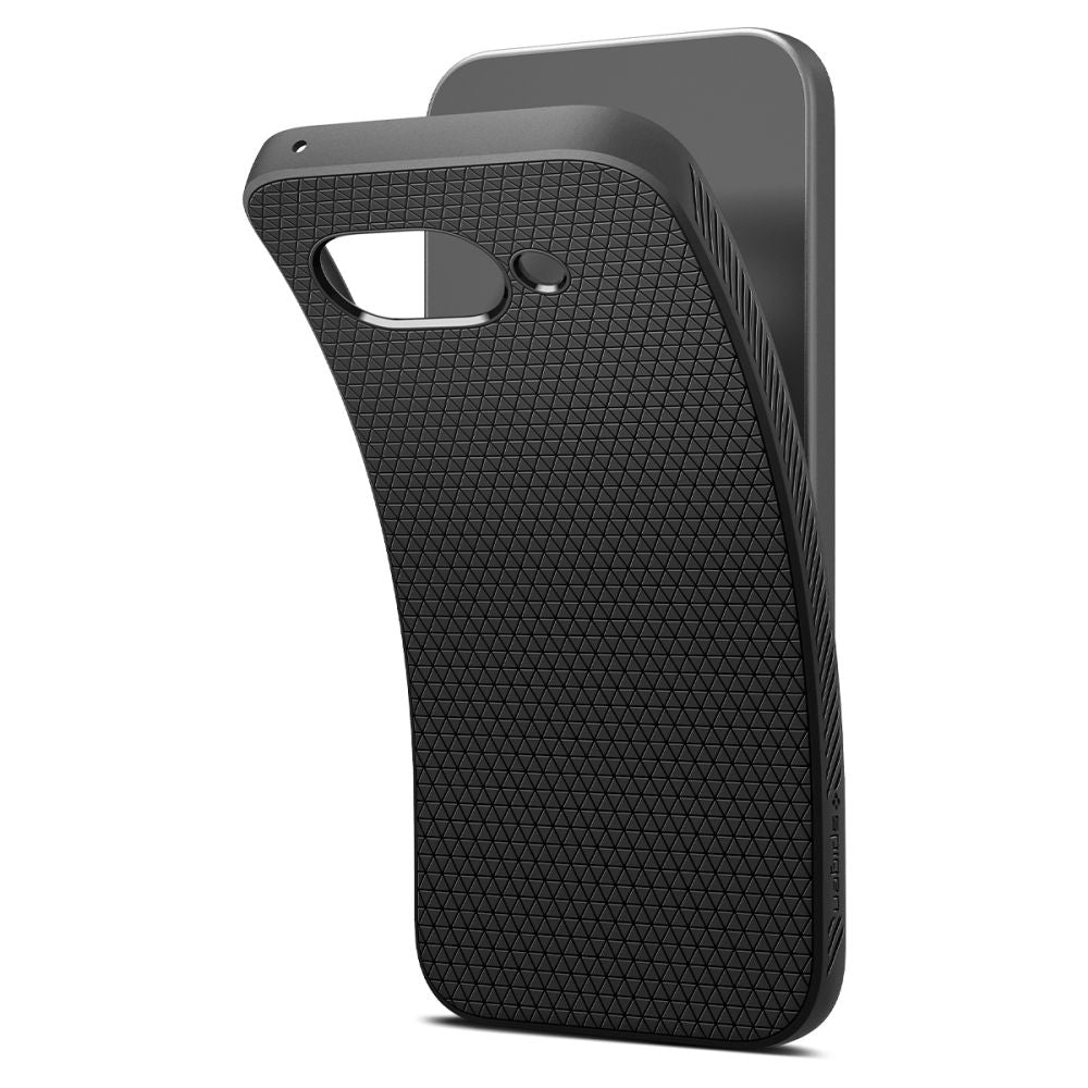 Custodia per Google Pixel 9a, Spigen, Liquid Air, Nero Opaco ACS09039
