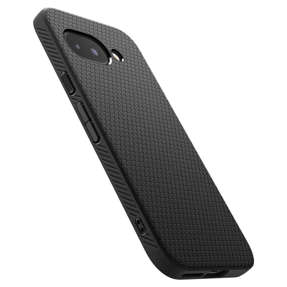 Custodia per Google Pixel 9a, Spigen, Liquid Air, Nero Opaco ACS09039