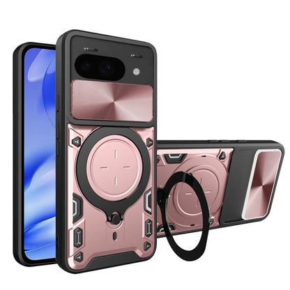 Custodia per Google Pixel 9a, Techsuit, CamGuard Pro, Rosa Dorato