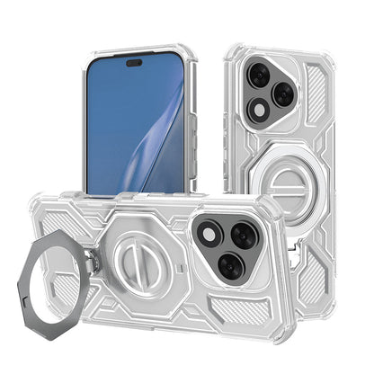 Custodia per Honor 400 Lite, Techsuit, Carbon Shield Pro, Bianca