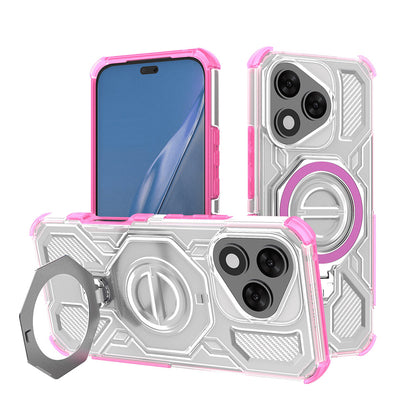 Custodia per Honor 400 Lite, Techsuit, Carbon Shield Pro, Rosa