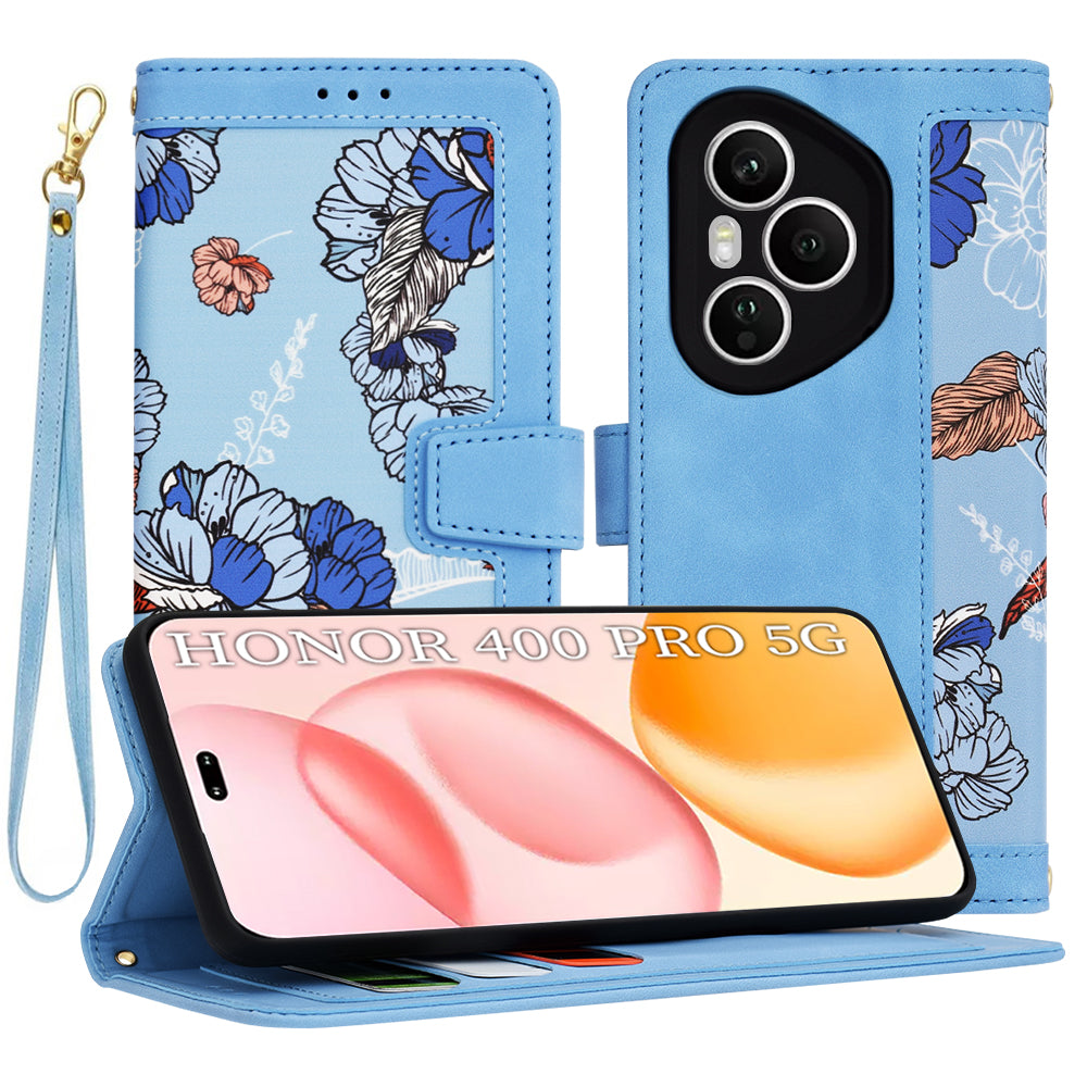 Custodia per Honor 400 Pro, Techsuit, FlipCraft, Blu