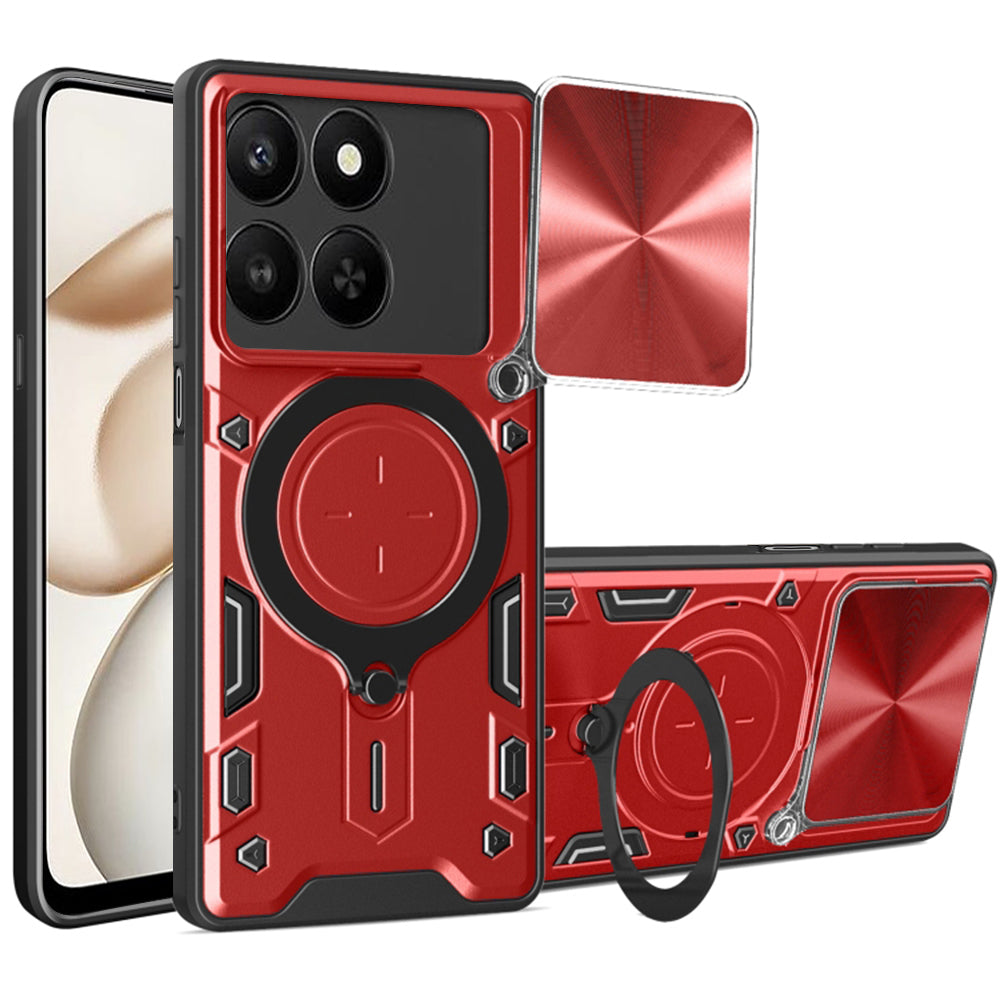 Custodia per Honor 400 Smart 4G / X7d 4G / 400 Smart 5G, Techsuit, CamGuard Pro, Rossa