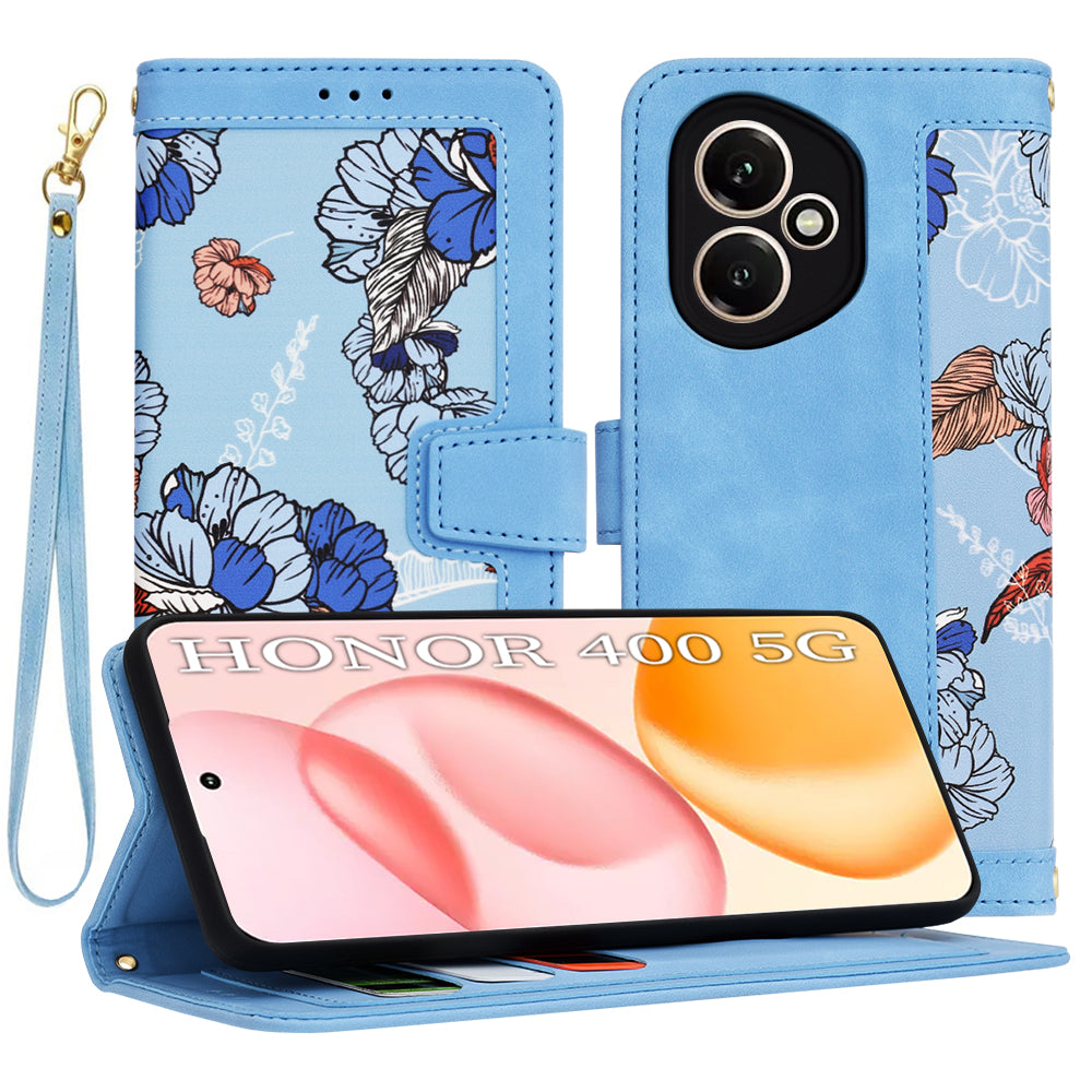 Custodia per Honor 400, Techsuit, FlipCraft, Blu