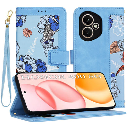 Custodia per Honor 400, Techsuit, FlipCraft, Blu