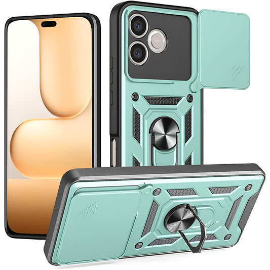Custodia per Honor 600 Lite, Techsuit, CamShield, Verde