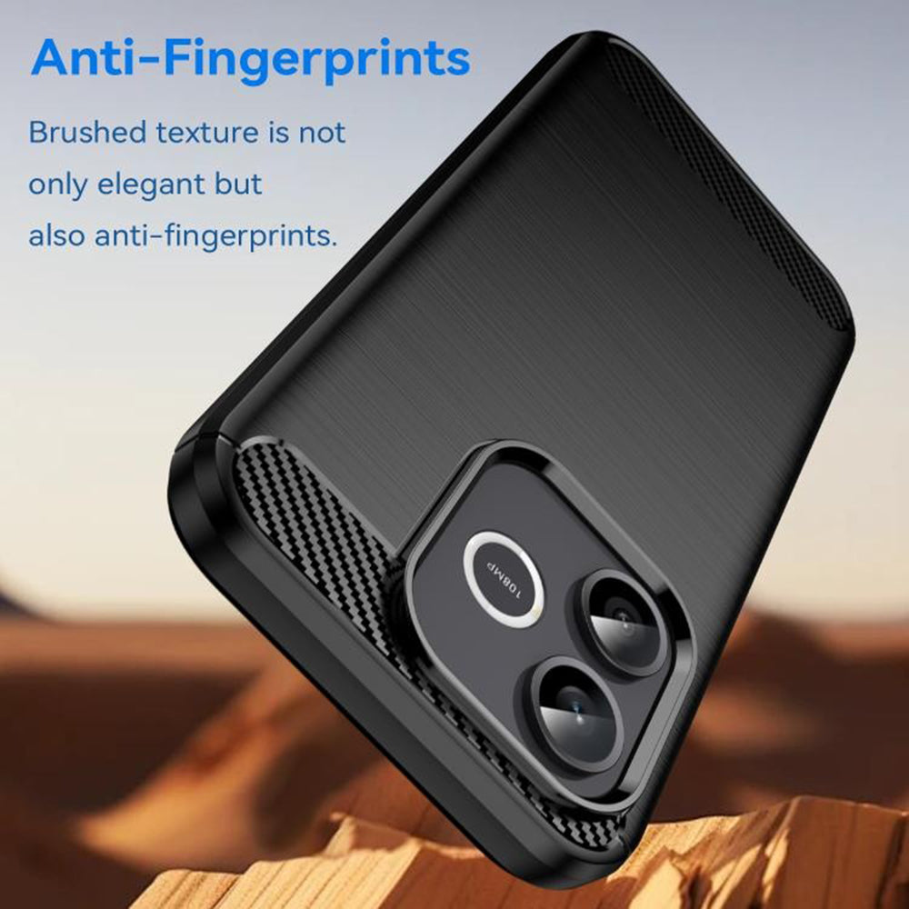 Custodia per Honor 600 Lite, Techsuit, Carbonio, Nera