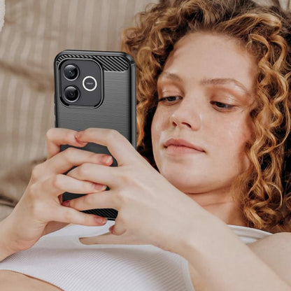 Custodia per Honor 600 Lite, Techsuit, Carbonio, Nera