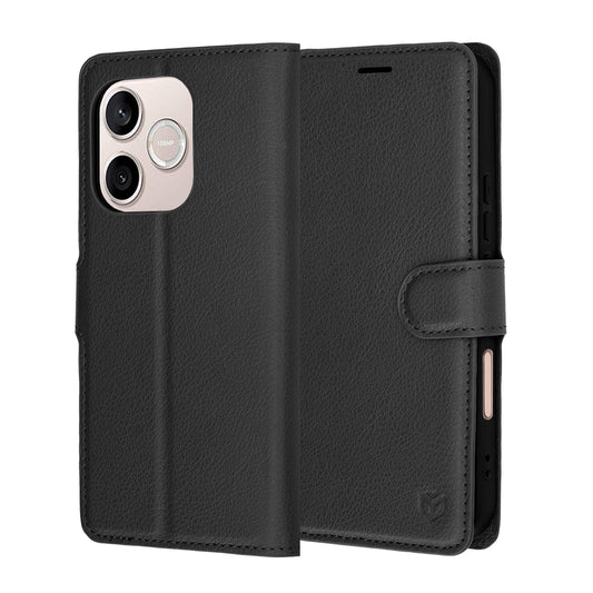 Custodia per Honor 600 Lite, Techsuit, Leather Folio, Nera