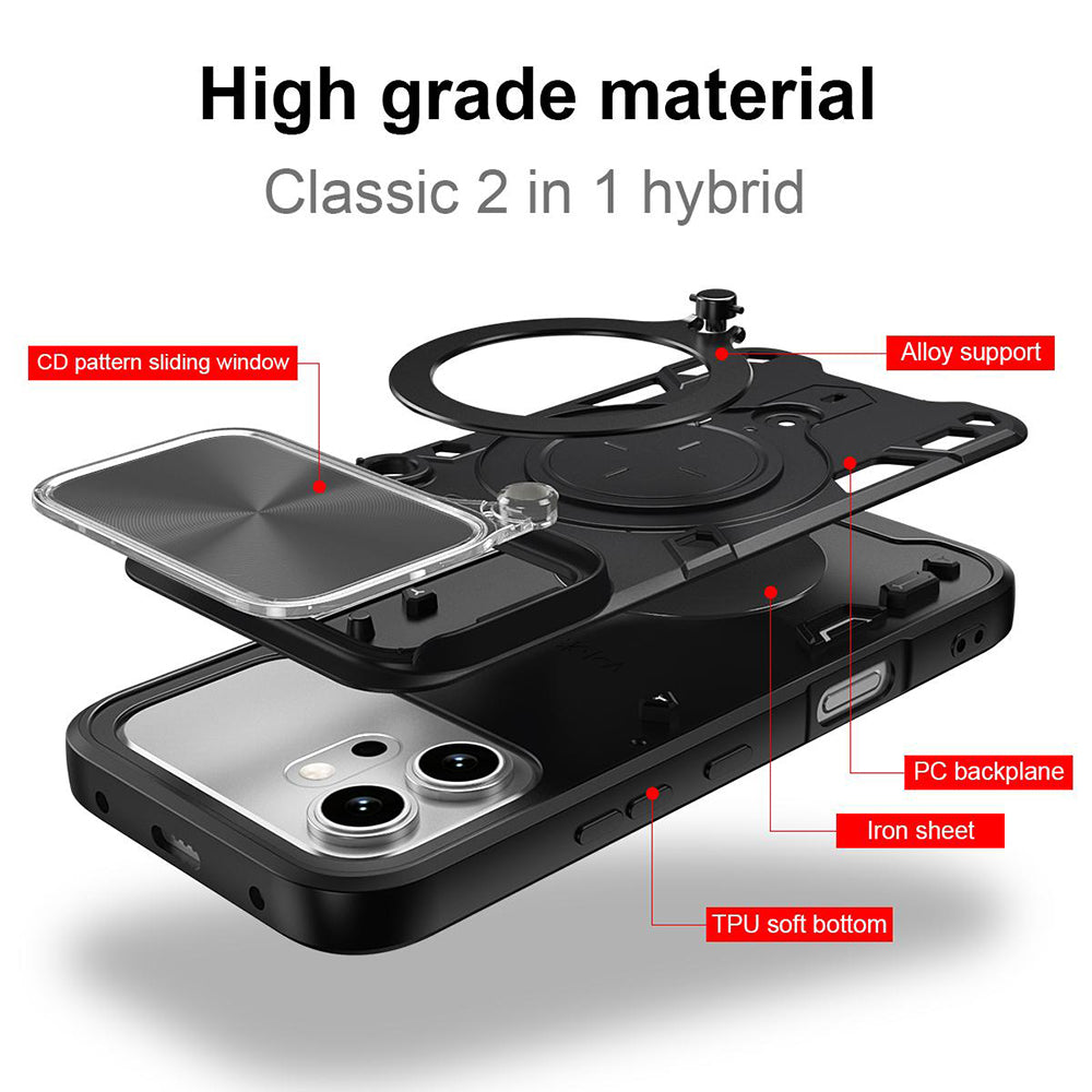 Custodia per Honor 600 Pro / 600, Techsuit, CamGuard Pro, Nera
