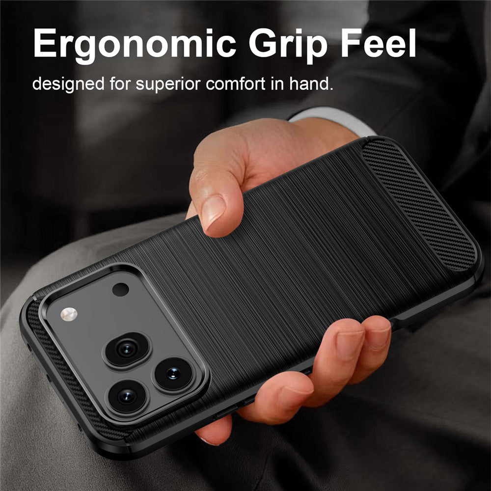 Custodia per Honor 600 Pro / 600, Techsuit, Carbonio, Nera