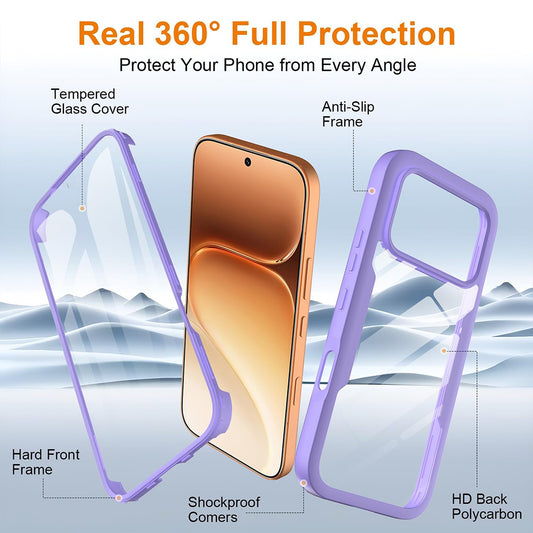 Custodia per Honor 600 Pro / 600, Techsuit, ColorVerse 360, Viola