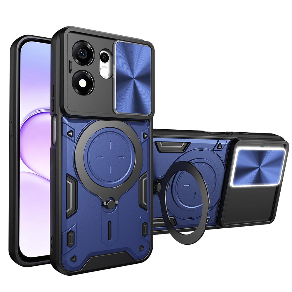 Custodia per Honor 600 Smart, Techsuit, CamGuard Pro, Blu