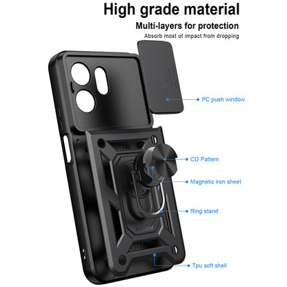 Custodia per Honor 600 Smart, Techsuit, CamShield, Blu