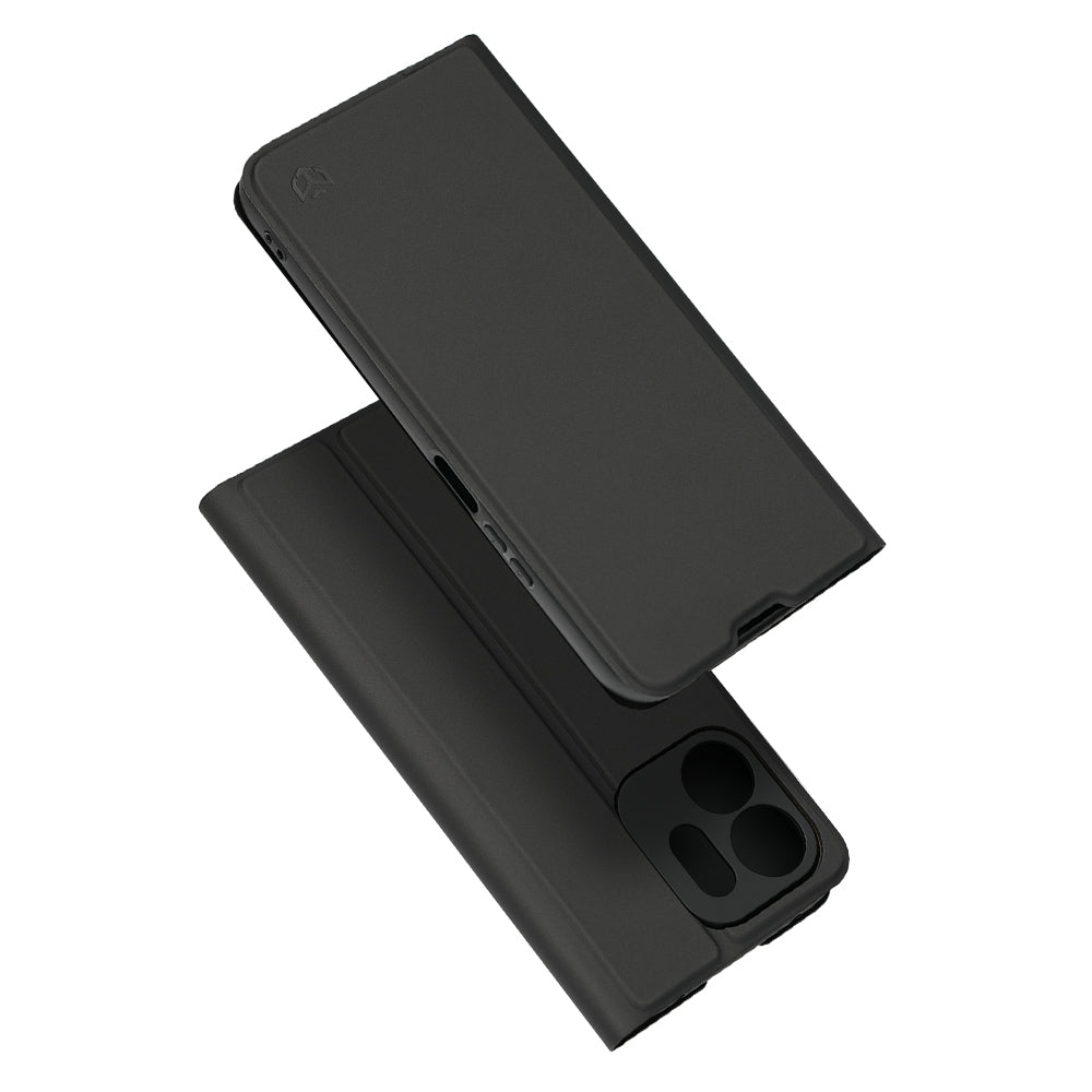 Custodia per Honor 600 Smart, Techsuit, Magskin Book Long Blitz Cutout, Nera