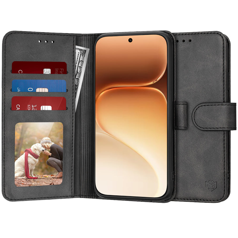 Case for Honor 600, Techsuit, Diary Book, Black