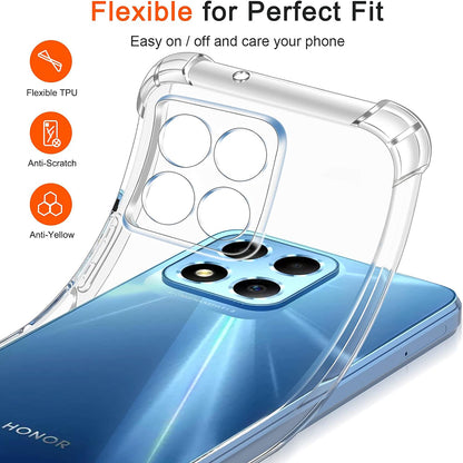 Custodia per Honor 70 Lite / X6 / X8 5G, Techsuit, Shockproof Clear, Trasparente