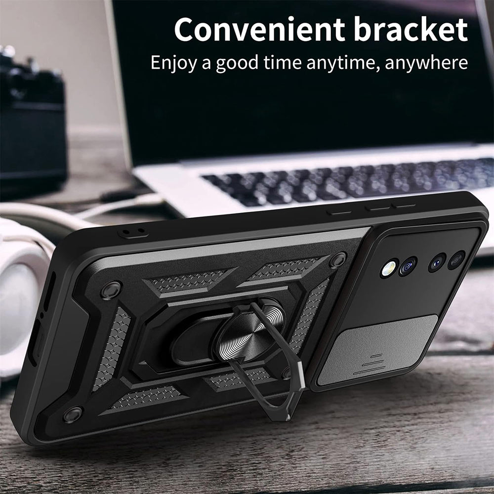 Custodia per Honor 70, Techsuit, CamShield, Nera