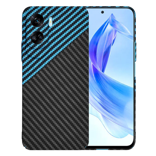 Custodia per Honor 90 Lite, Techsuit, Carbonite FiberShell, Nero Bleu