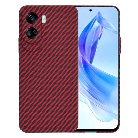 Custodia per Honor 90 Lite, Techsuit, Carbonite FiberShell, Rossa