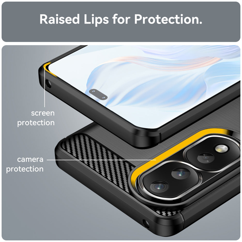 Custodia per Honor 90 Pro / 80 Pro, Techsuit, Carbonio, Nera