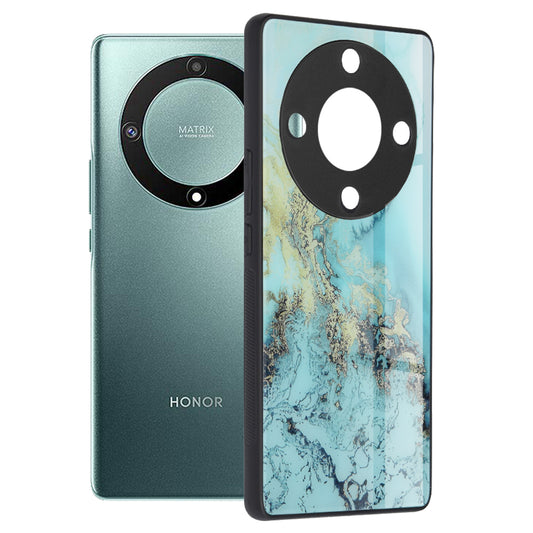 Custodia per Honor Magic5 Lite, Techsuit, Glaze, Blu