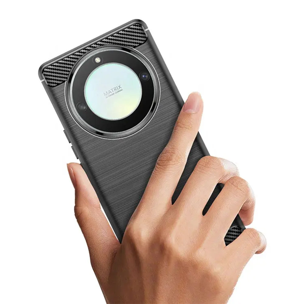 Custodia per Honor Magic6 Lite, Techsuit, Carbonio, Nera