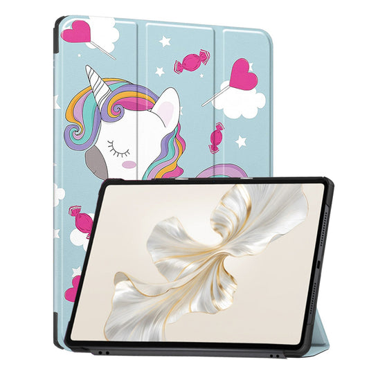 Custodia per Honor Pad 9, Techsuit, FoldPro Unicorn, Multicolore