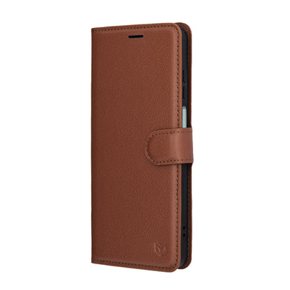 Custodia per Honor X5c Plus, Techsuit, Leather Folio, Marrone