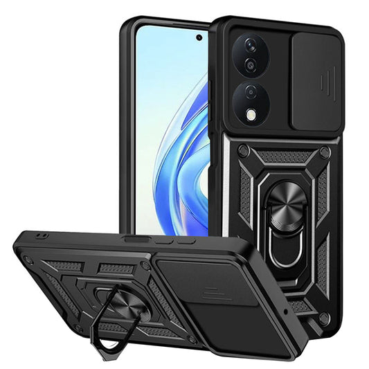 Custodia per Honor X7b 5G / 90 Smart / X7b 4G, Techsuit, CamShield, Nera