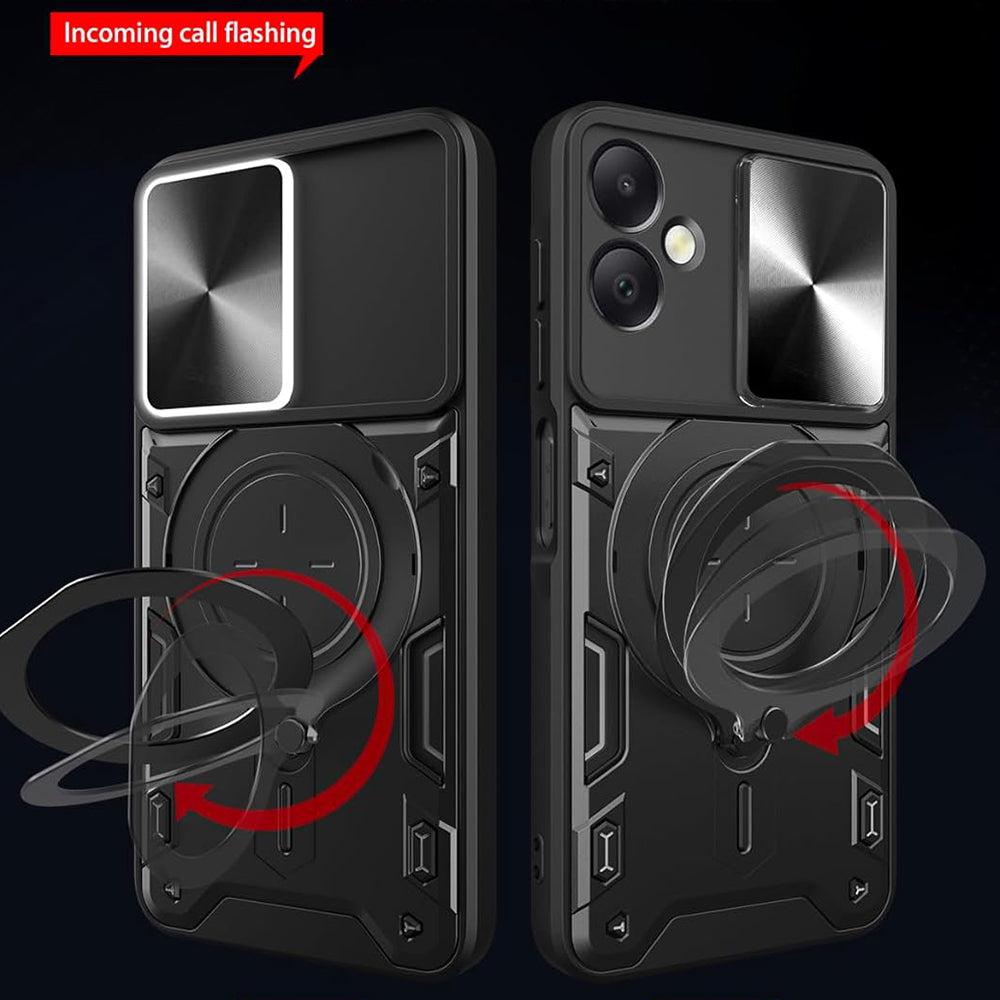 Custodia per Honor X7c / 200 Smart, Techsuit, CamGuard Pro, Nera