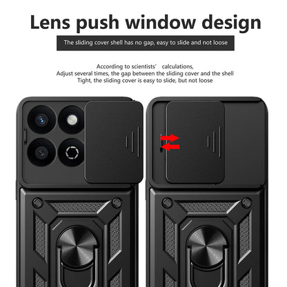 Custodia per Honor X7c / 200 Smart, Techsuit, CamShield, Nera