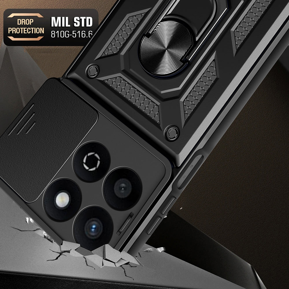 Custodia per Honor X7c / 200 Smart, Techsuit, CamShield, Nera