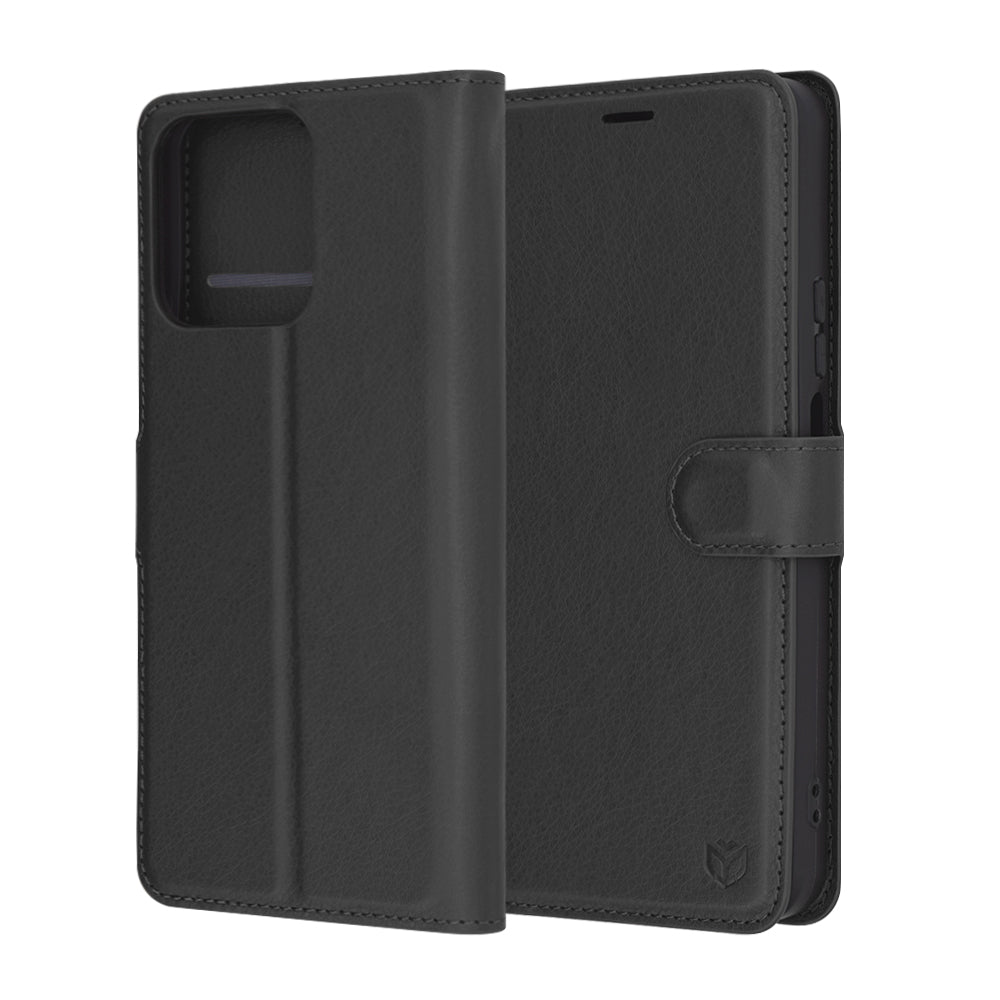 Custodia per Honor X7c / 200 Smart, Techsuit, Leather Folio, Nera