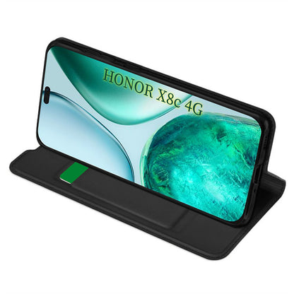 Custodia per Honor X8c, Techsuit, Magskin Book, Nera