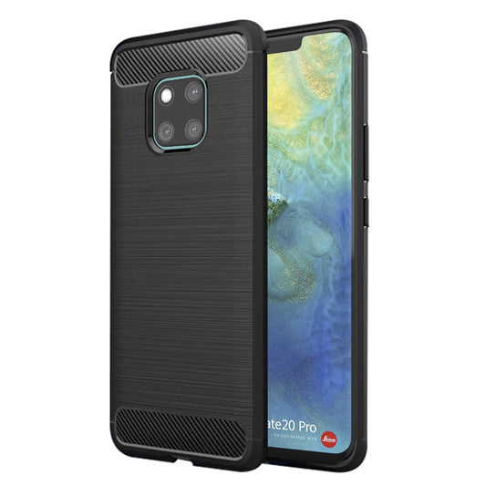 Custodia per Huawei Mate 20 Pro, Techsuit, Carbonio, Nera