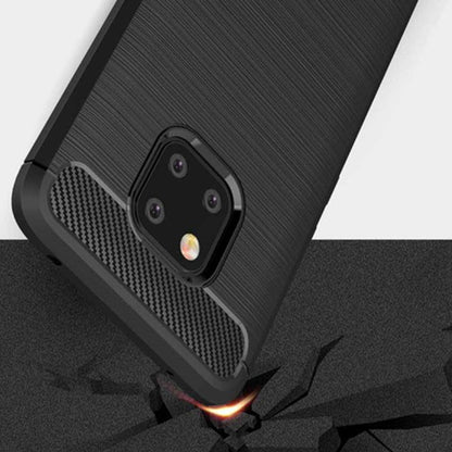 Custodia per Huawei Mate 20 Pro, Techsuit, Carbonio, Nera
