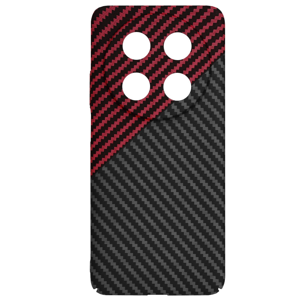 Custodia per Huawei nova 13i / nova 12i, Techsuit, Carbonite FiberShell, Nero Rosso