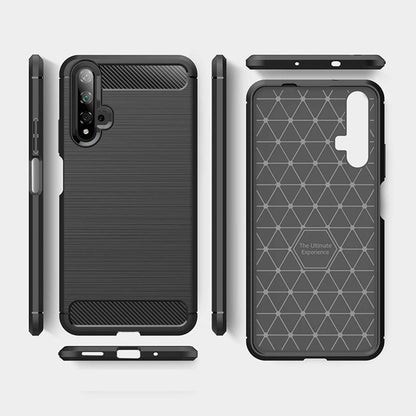 Case for Huawei nova 5T / Honor 20, Techsuit, Carbon, Black