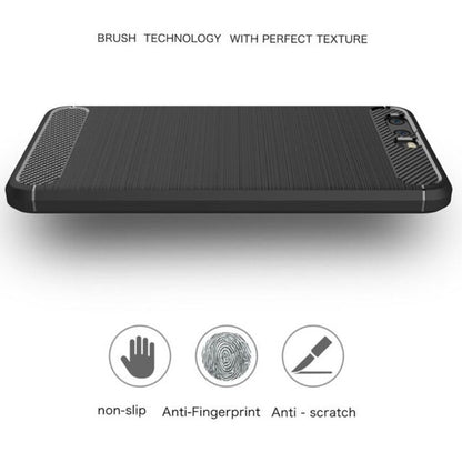 Custodia per Huawei P10 Plus, Techsuit, Carbonio, Nera