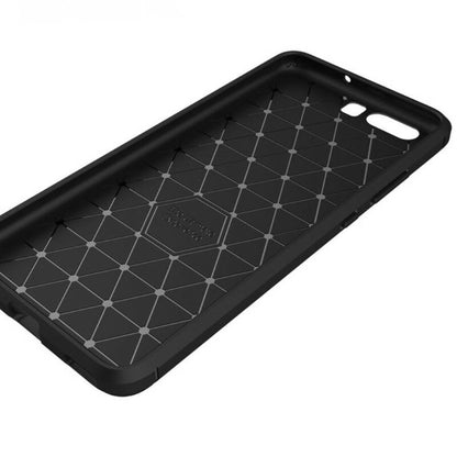 Custodia per Huawei P10 Plus, Techsuit, Carbonio, Nera