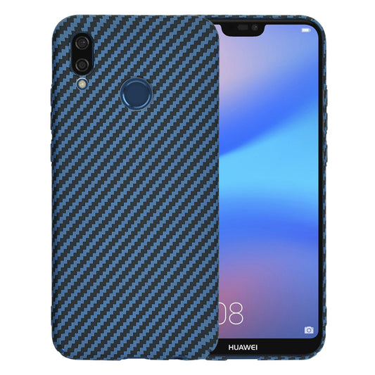 Custodia per Huawei P20 Lite, Techsuit, Carbonite FiberShell, Turchese