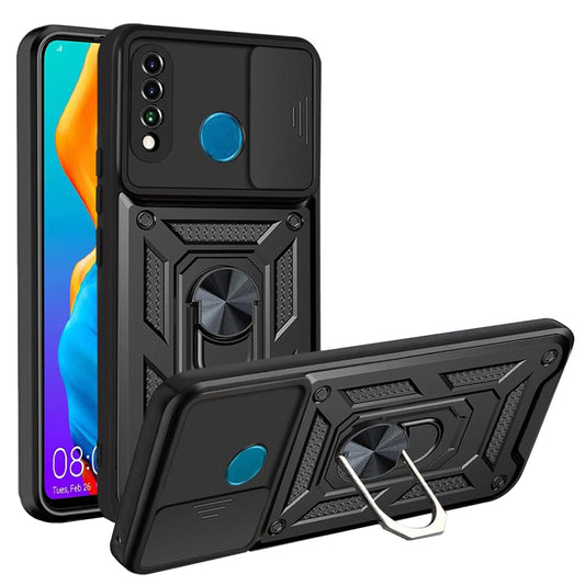 Custodia per Huawei P30 lite New Edition / P30 lite, Techsuit, CamShield, Nera