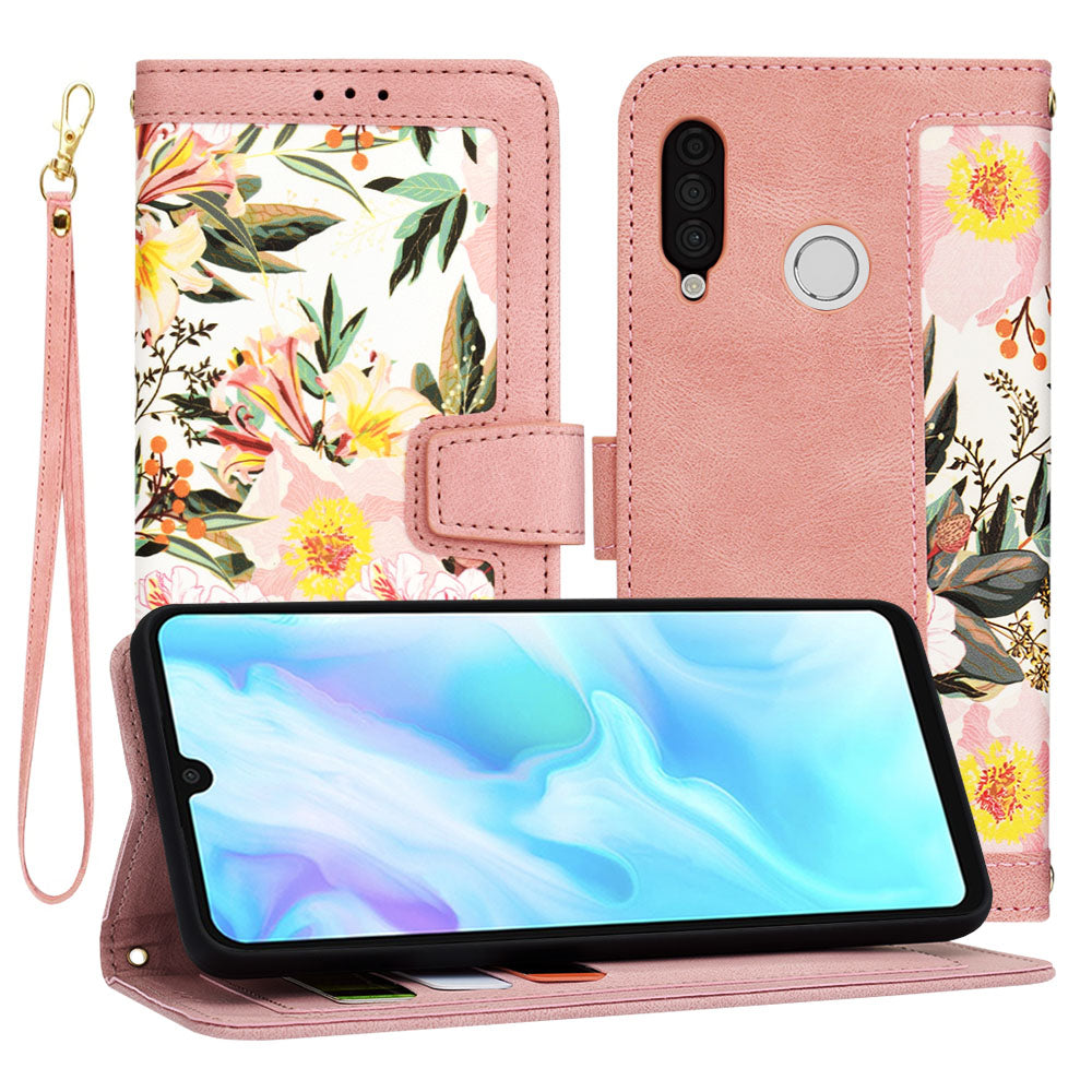 Custodia per Huawei P30 lite New Edition / P30 lite, Techsuit, FlipCraft, Rosa