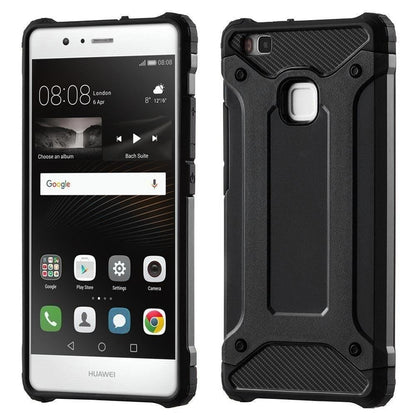 Custodia per Huawei P9 lite (2016), Techsuit, Hybrid Armor, Nera
