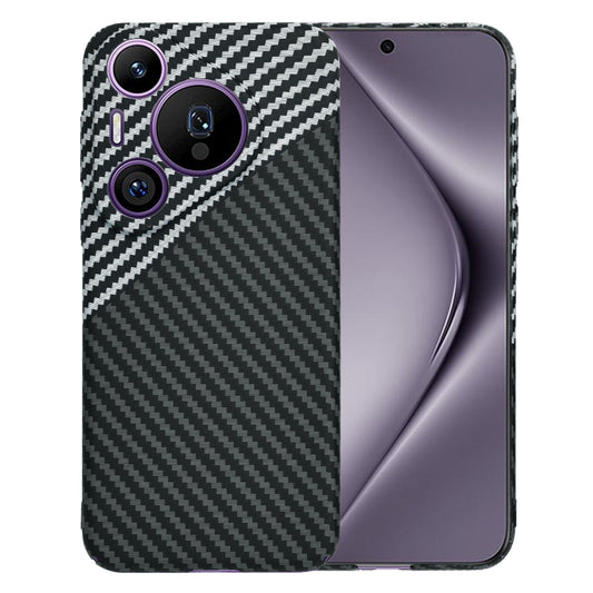 Custodia per Huawei Pura 70 Pro, Techsuit, Carbonite FiberShell, Nero Grigio