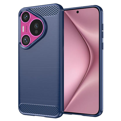Custodia per Huawei Pura 70, Techsuit, Carbonio, Blu