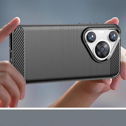 Custodia per Huawei Pura 70, Techsuit, Carbonio, Blu