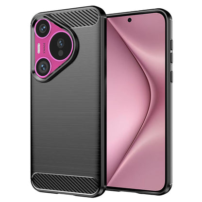 Custodia per Huawei Pura 70, Techsuit, Carbonio, Nera